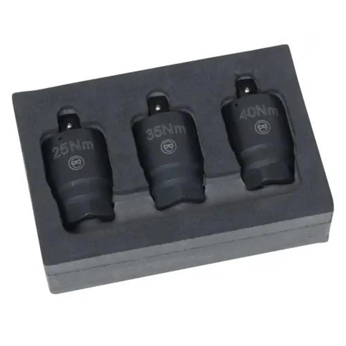 Lisle LIS60740 3-Piece Torque Ratchet Adapter Standard Set, Versatile Hand Tool for Wrenches, 25, 35, Or 40 Ton-Meter