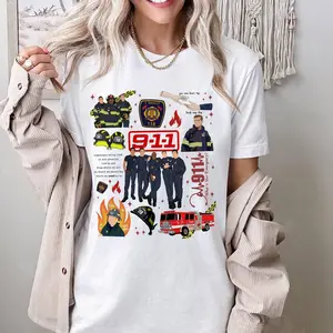 Television Show Shirt, Vintage 90s Graphic Tees, Evan Buckley Shirt, Bobby Nash Shirt, Movie Tee, 911 Movie Tshirt, Hoodie and Sweatshirt
