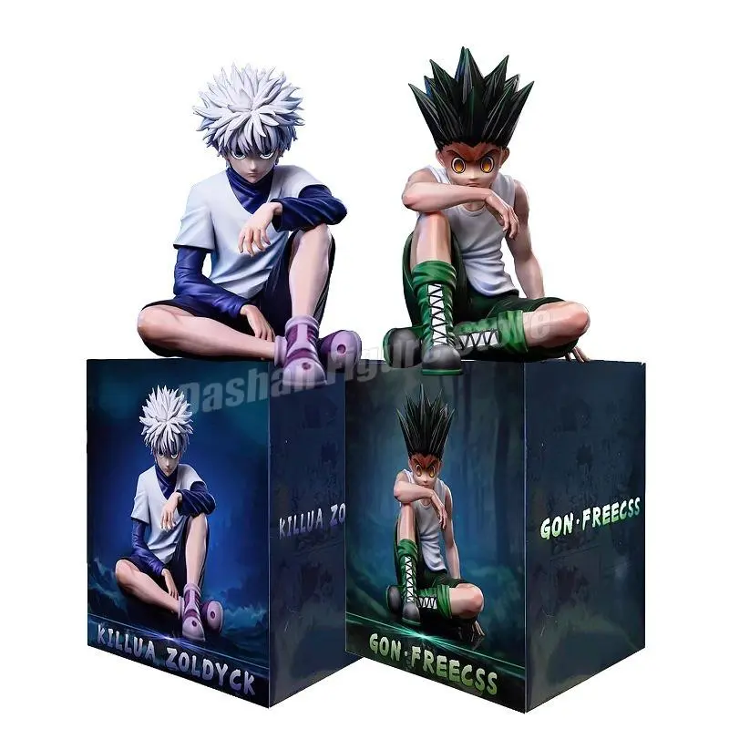 PG Hunter×Hunter Gon Freecss-Killua Zoldyck PVC Noodle Stopper Anime & Manga Action Toy Figures, Collector Figurines, Car Ornament Fashion Accessory Model, Figurines For Collectors