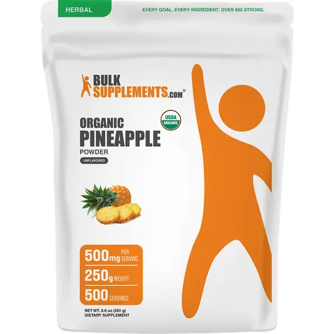 BulkSupplements - Organic Pineapple Powder - 500g - Antioxidant - Digestive Support - 500mg per Serving