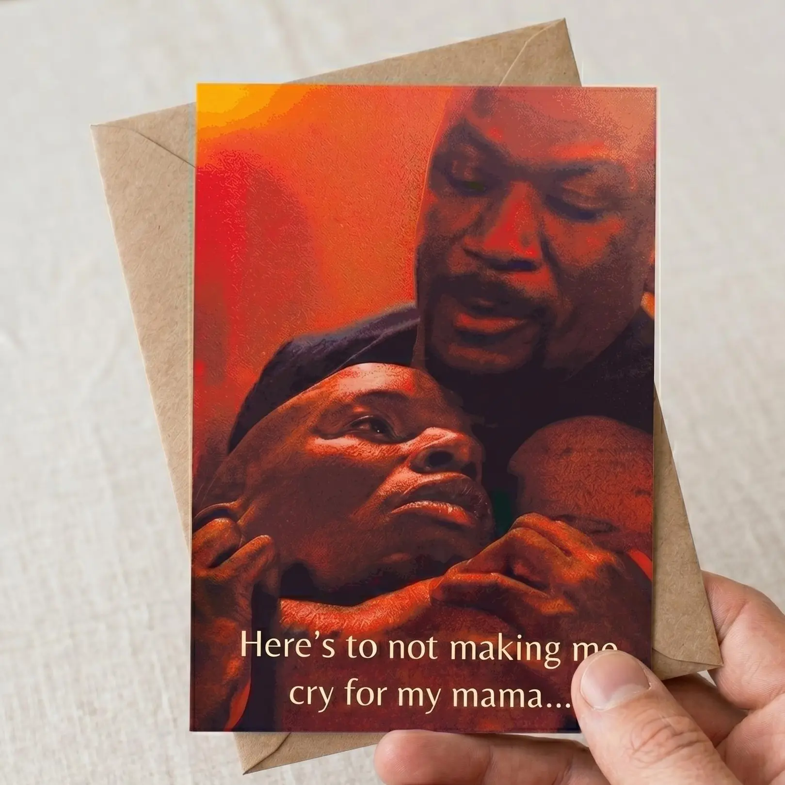 Baby Boy Movie Meme Father's Day Card - Funny Hood Greeting Card for Dad - Melvin and Jody "Cry For My Mama" Card