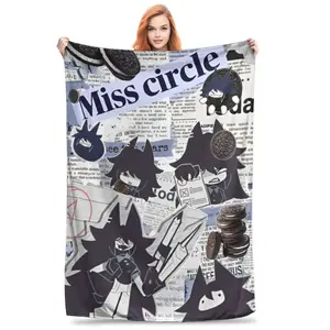 Fundamental Paper Education Miss Circle Blanket Cartoon Game Blankets Couch Decoration Portable Quilt Suitable for beds and sofas can also be given as a gift