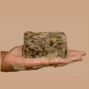 Ghana Raw African Black Soap Bar 8 Oz - 100% Pure Natural for Acne Treatment, Aids Against Eczema & Psoriasis, Dry Skin & Scars