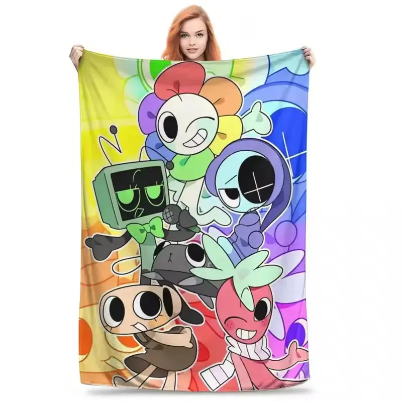 Soft Funny Throw Blanket Dandy's World Flannel Blanket Warm Cozy for Boys Girls Birthday Gift Sofa Bed Home Summer Winter All Season Use