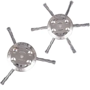 Small lithium battery lawn mower 3-blade 6-blade steel wire mowing head, rust removal mowing head, twisted wire mowing head, brush cutter accessories