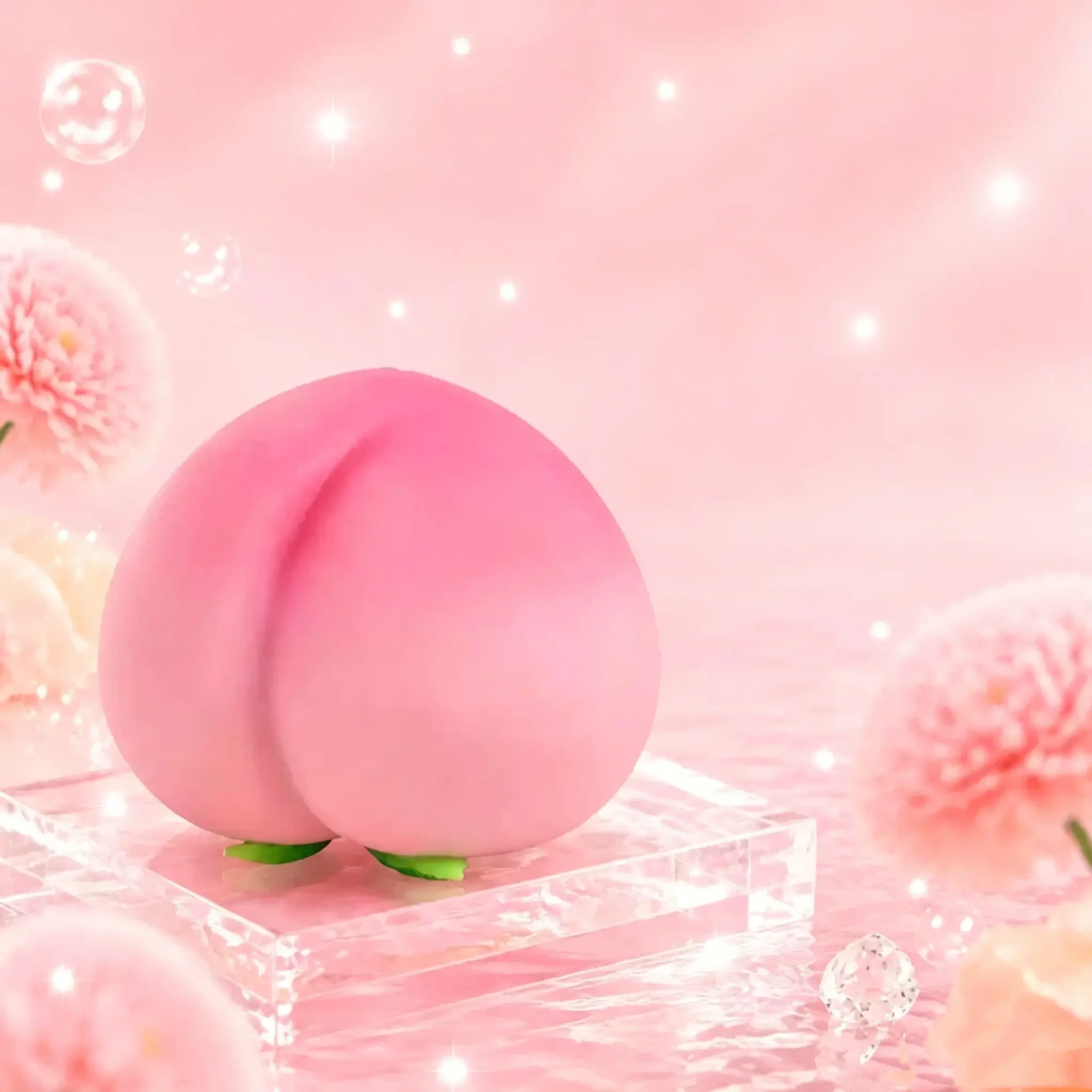 Peach Squishy Stress Relief Fidget Toy
