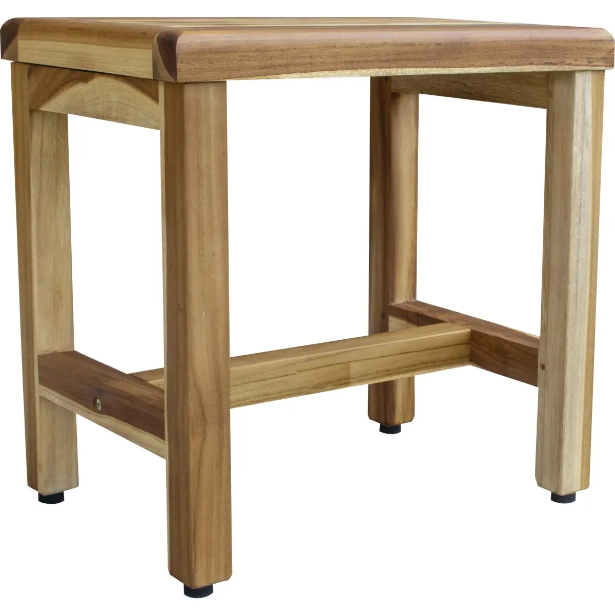 212 MAIN Compact Rectangular Teak Bench, Natural Finish, Ideal for Shower or Outdoor Use, Teak Wood
