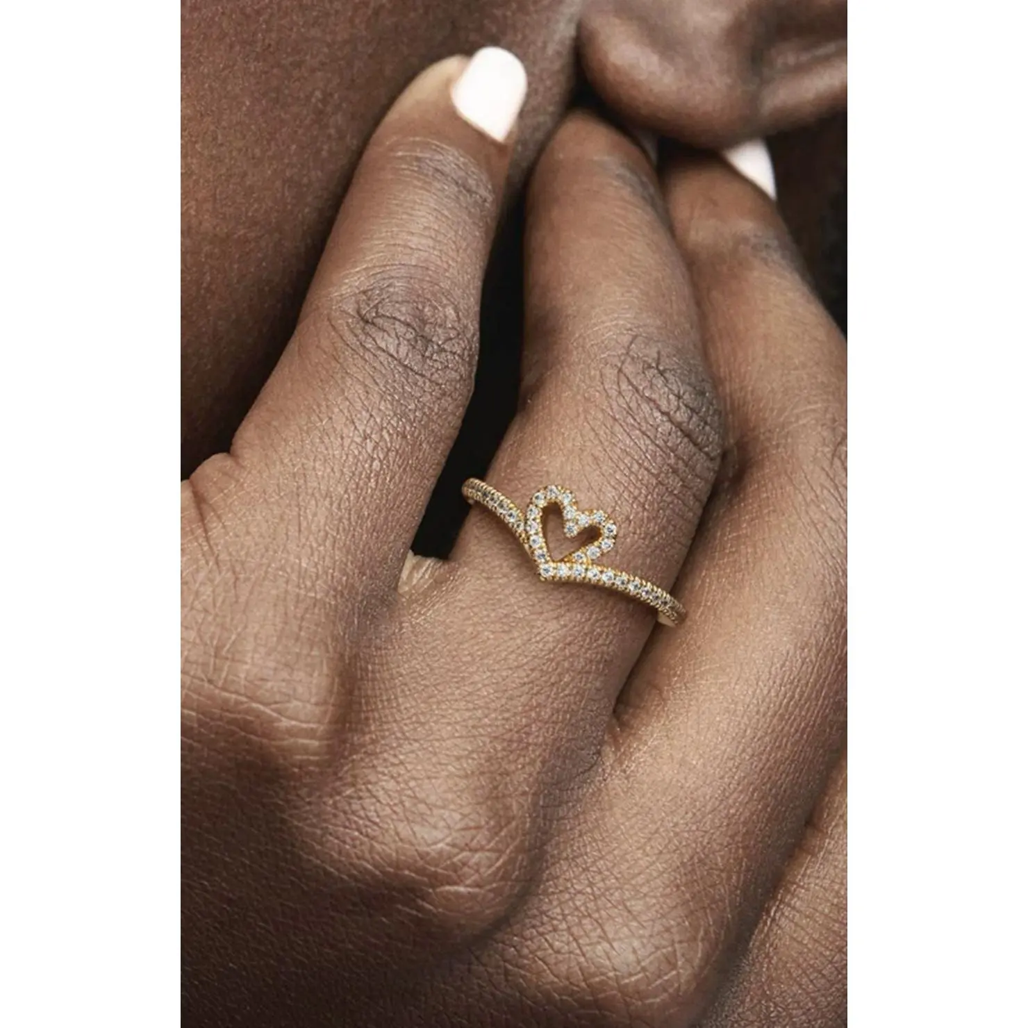 14k Rose Gold Plaiting Heart Design Ring for Women Elegant Jewelry Gift