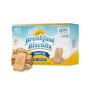 ChocZero Breakfast Biscuits, Toasted Oat, Gluten Free, Grain Free, No Added Sugar, 30 Keto Biscuits Per Box, 9 Ounce (Pack of 1)