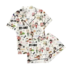 Spy x Family Pajama Set, Anime Manga Loid Anya Yor Bond Sleeping Clothes Cotton Pajamas Soft Fabric Gift For Fan