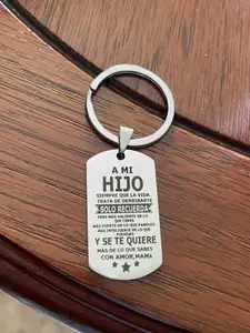 Fashion Casual Style Letter Pattern Slogan Metal Keychain for Men & Women, Stainless Steel Keychain for Daily Use, Trendy All-match & Exquisite Keychain for Birthday Gift