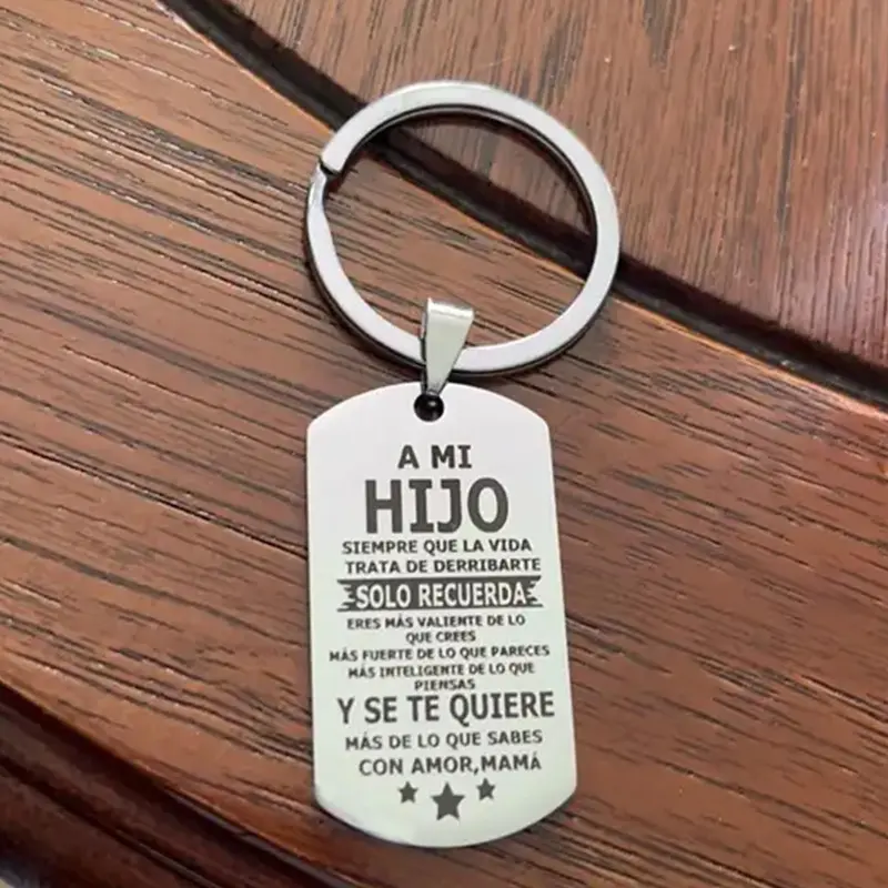 Fashion Casual Style Letter Pattern Slogan Metal Keychain for Men & Women, Stainless Steel Keychain for Daily Use, Trendy All-match & Exquisite Keychain for Birthday Gift, Keychain for Bags, Bag Key Accessory