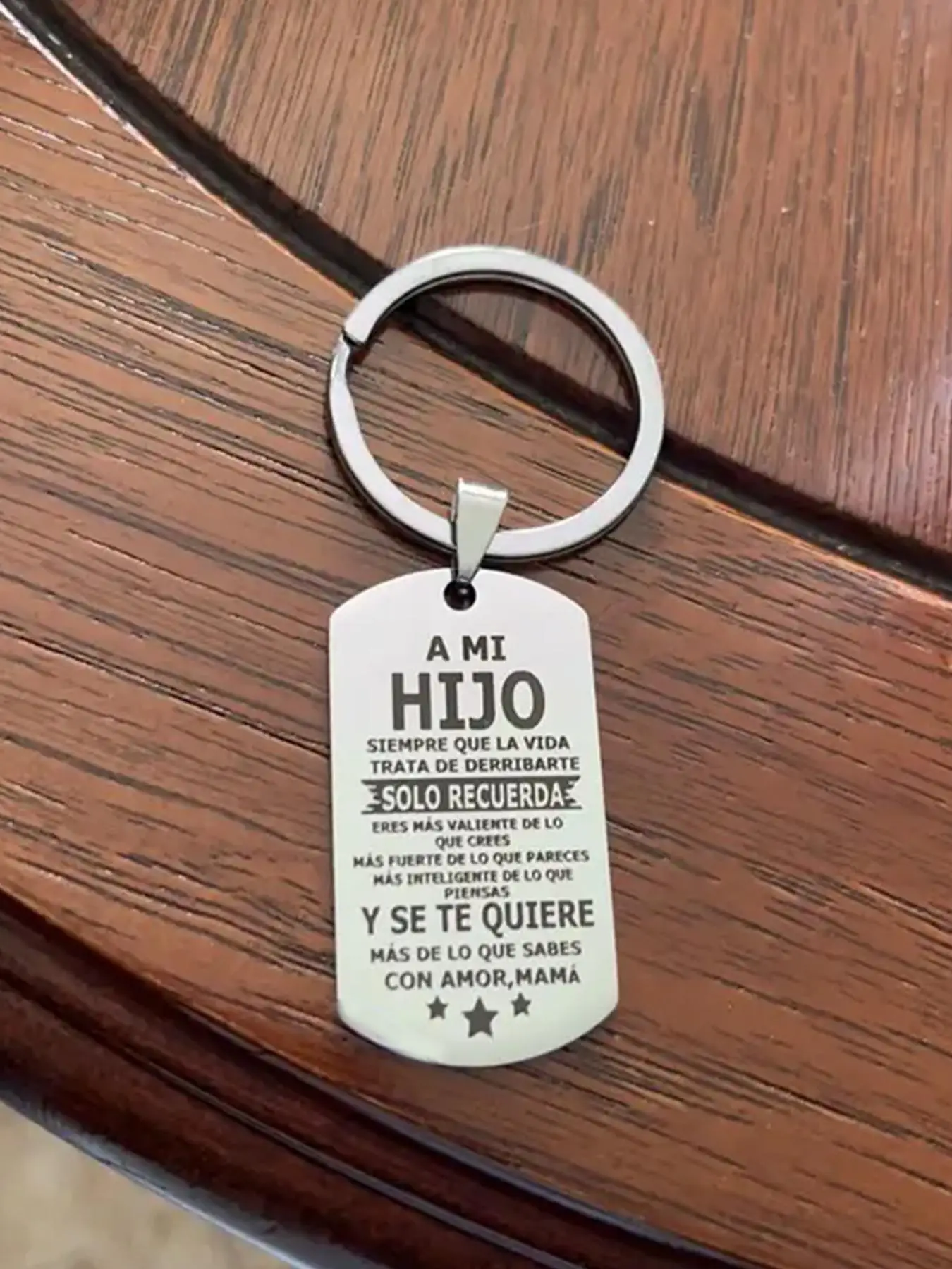 Fashion Letter Pattern Slogan Metal Keychain for Men & Women, Stainless Steel Keychain for Daily Use, Trendy All-match & Exquisite Keychain for Birthd