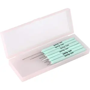 Paper Quilling Tools with Storage Case, 5 Pieces Quilling Slotted Tools, 1 Piece Quilling Needle Pen for Paper Quilling Crafting, DIY Card Making Project