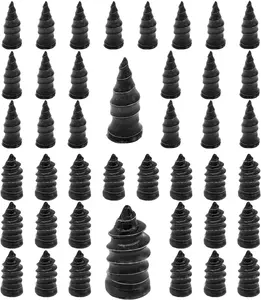 40PCS Tire Repair Rubber Nail, Vacuum Tire Repair Kits Spiral Rubber Nails, Tire Screw Plug Fast Tool Self Service Tire Repair Nail for Car, Motorcycle, Truck, Tractor Tire Puncture Repair KEVWR
