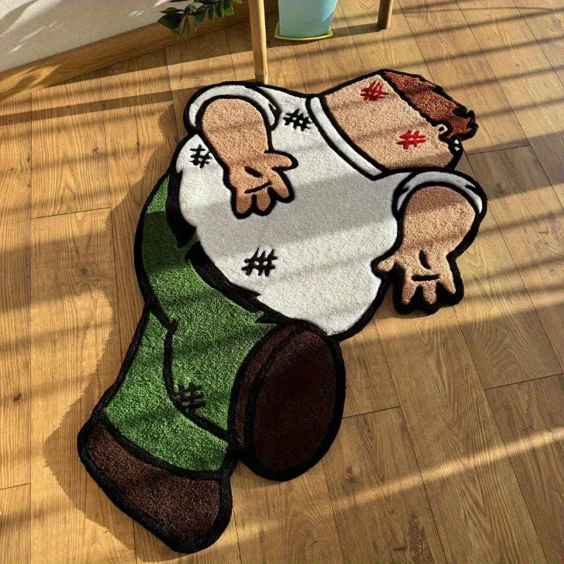 Cartoon Character Design Floor Mat, Soft Plush Floor Carpet, Non-slip Creative Area Rug, Household Decorative Rug for Home Living Room Bedroom, Cartoon Pattern Rug, Non Slip Rugs, Soft Indoor Rugs, Room Decoration Rug