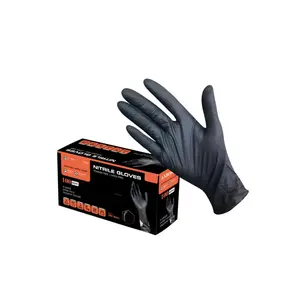 nitrile disposable gloves 8mil diamond-textured grip for industrial, food applications, latex and powder free Cleaning Rubbel