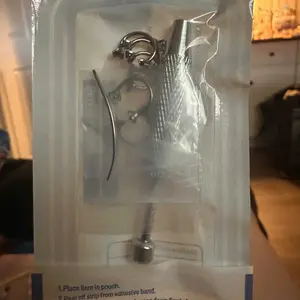 6pcs Value Pack 18G 1.0mm 8mm Horseshoe Nose Hoop Internally Threaded Gems Nose Ring with Free Ball Holder & Guiding Needle