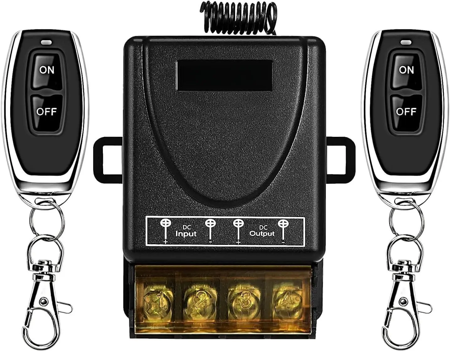 12  Remote  ,DC12V/24V/48V/72V/30A Relay,Remote Control ,RF Remote Control with 328FT Long Range for  Kinds DC Motors,Fans lamp, Roller Lind Door.