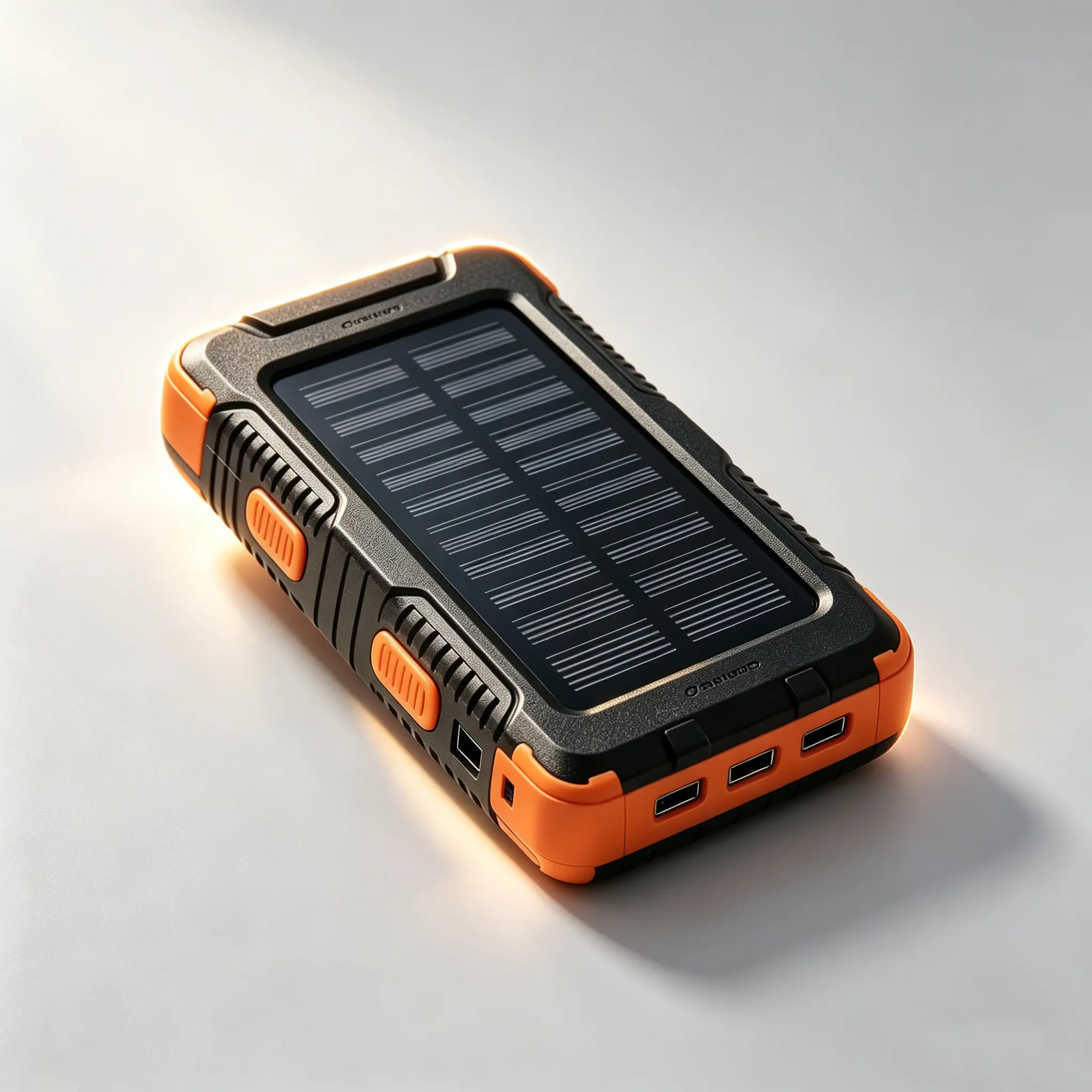 10000mAh Durable Water-Proof Solar Rechargeable Mobile Power Bank - Dual USB Output, USB-C Interface, Built-In Bright Flashlight & Compass, Outdoor Camping Charging Device for Android Phones & Accessories