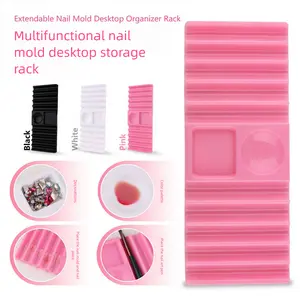 Nail extension nail template tray desktop storage rack Nail tool pen holder Color palette display