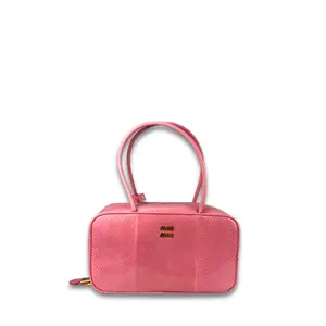 Pre-owned miu miu Snakeskin Shoulder Bags Pink Ayers Beau Bag