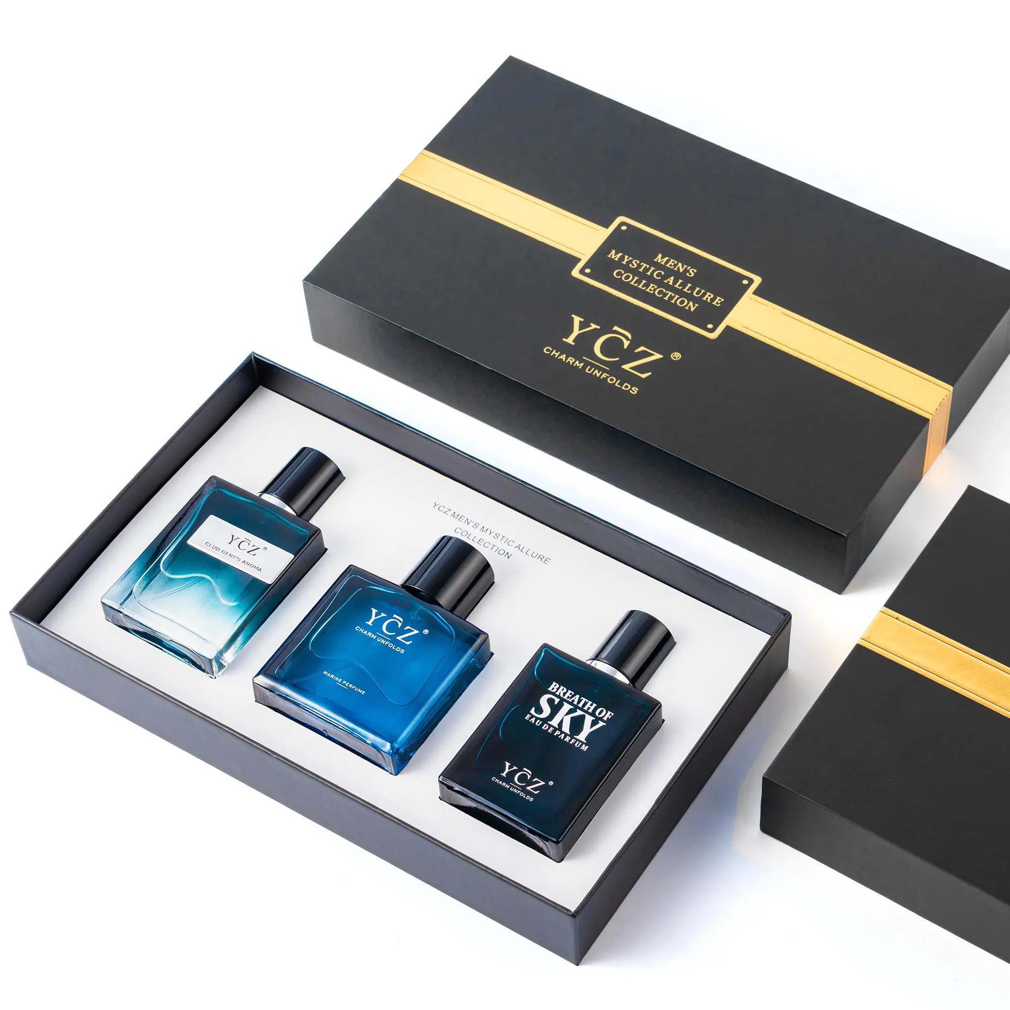 [YCZ] Men's Mystical Charm Collection | 3 Long-Lasting Eau de Parfums for Dates, Parties & Everyday Wear, Three Signature Scents, Three Distinct Expressions of Modern Masculinity Perfume Gift Sets Fragrance Discovery Set,summer outifit