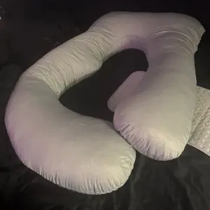 Momcozy Pregnancy Pillows with Cooling Cover, U-Shaped Full Body Maternity Pillow for Side Sleepers 57 Inch - Support for Back, Hip, Belly, Legs for Pregnant Women, 1 Pack【B】