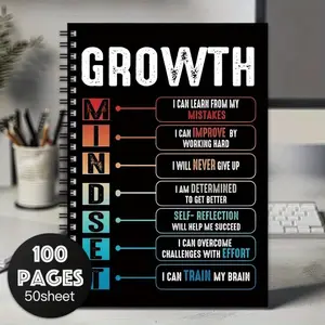 Inspiring spiral-bound notebook journal - 1 piece - This self-improvement spiral-bound notebook for school office supplies is an ideal gift for friends, colleagues, ladies, and gentlemen.