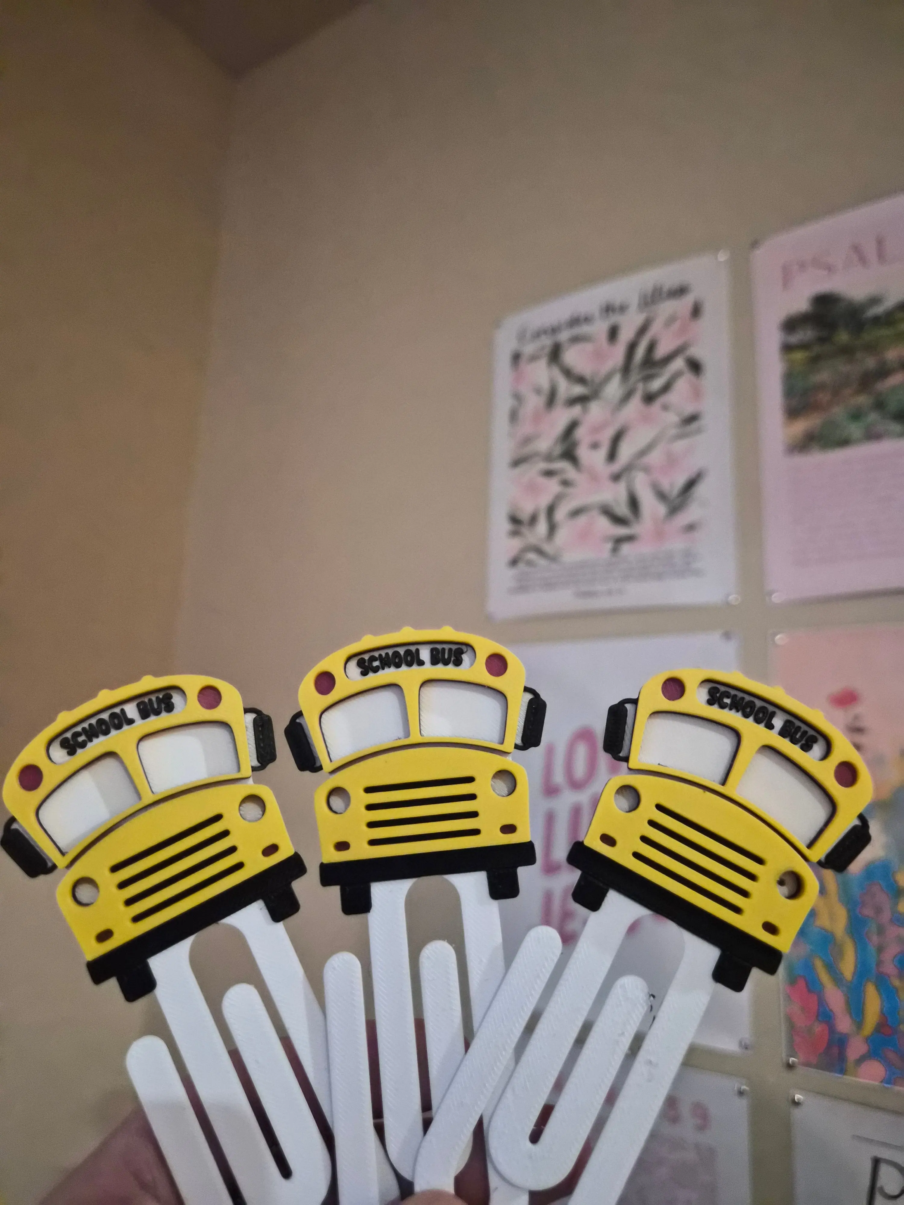 Yellow School Bus Jumbo Paperclip