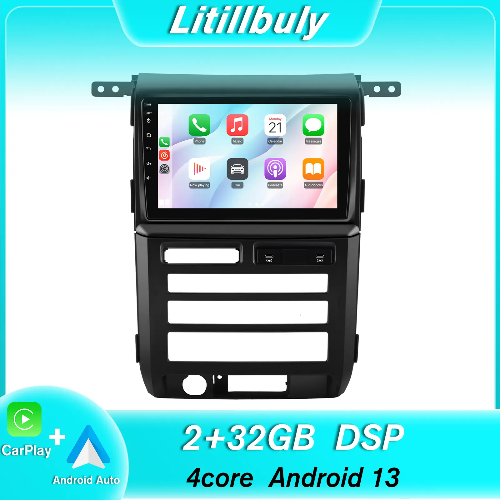 Car Stereo for Ford F150 2009-2012 Only Fit Auto AC touch screen has Android Auto Wireless Carplay, Bluetooth WIFI supports GPS Navigation