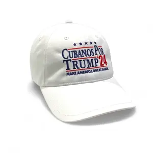 Cubanos Por Trump 2024 Performance Hat | Low profile unstructured cap for Cubanos that support Donald Trump ‘24| Dad Style Trump 2024 Golf Hat
