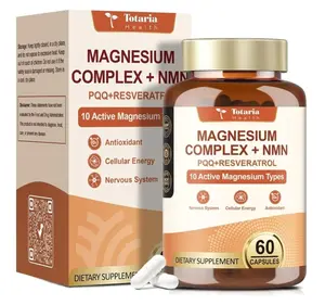 Magnesium Complex with NMN Supplement, NAD Supplements for Women Sleep & Relax, Boost NAD Levels, Cellular Energy & Anti-Aging, NMN NAD Resveratrol Supplement with PQQ, Non-GMO
