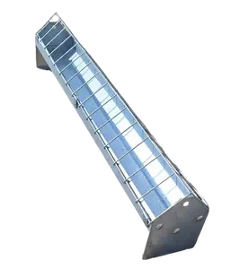 Farm Basics Galvanized Steel Poultry Feeder, Heavy Duty 30" Trough, Removable Scratch Guard, Hanging Eyelets - Small Chicken Feeder - Game Bird Feeder - Quail Feeder