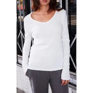John Galt Women's White Josephine Long Sleeve Top