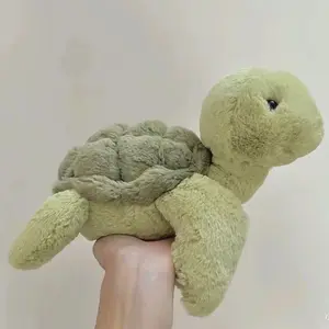Cute Turtle Plush Toy 28 cm Soft Stuffed  for Kids Birthday Christmas Gift Lifelike Green Shell Big Eyes PP Cotton Lined Comfortable Hugable gorgeous