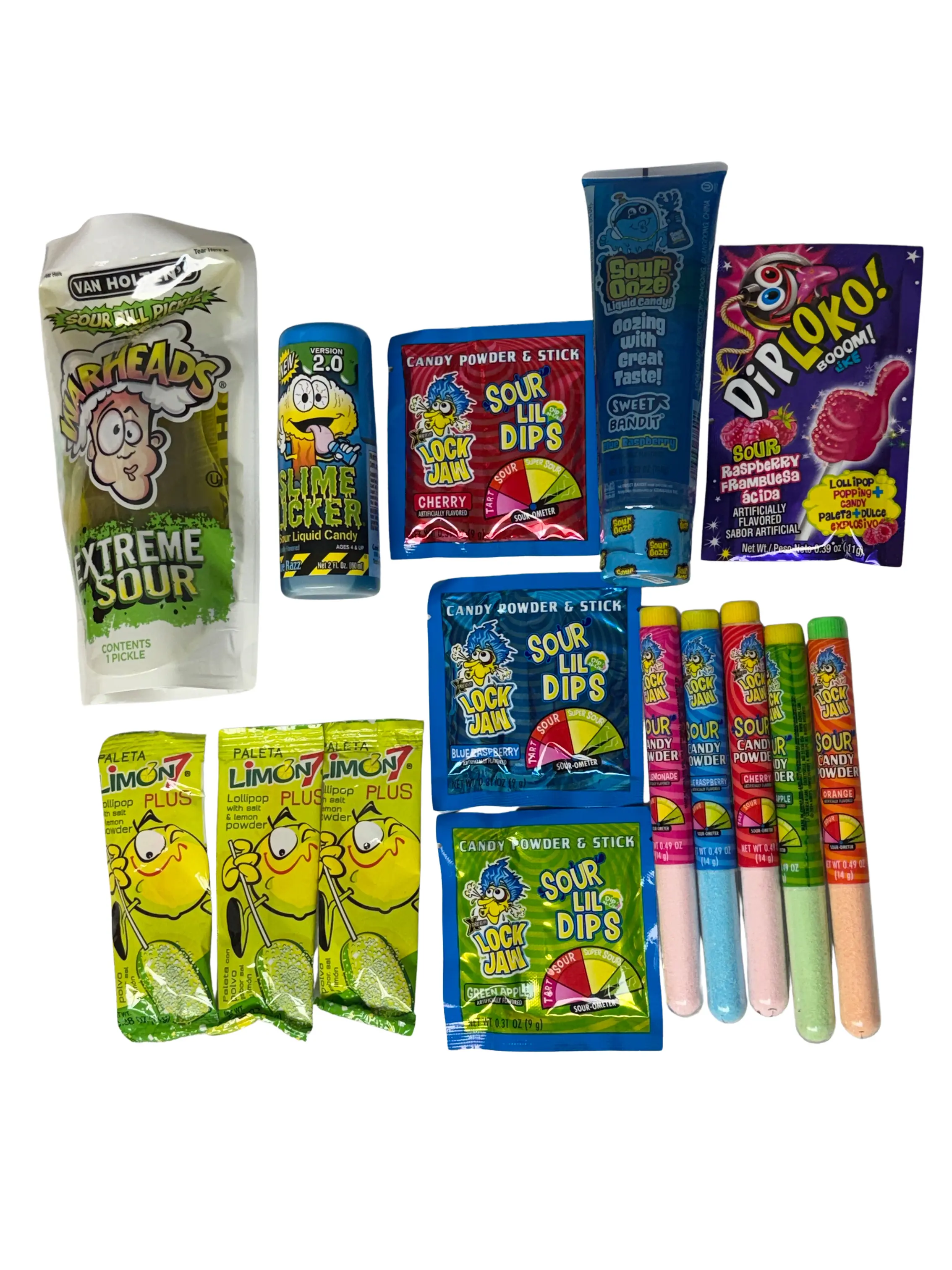 Crazy Candy Queen ALL SOUR Pack 15 Pieces Super Sour Treats for Parties and Snacks - Bonbon Extreme Sour