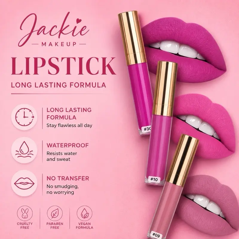 Makeup Application Tools Kit, Long-Lasting Formula Compatible with Included Applicators
