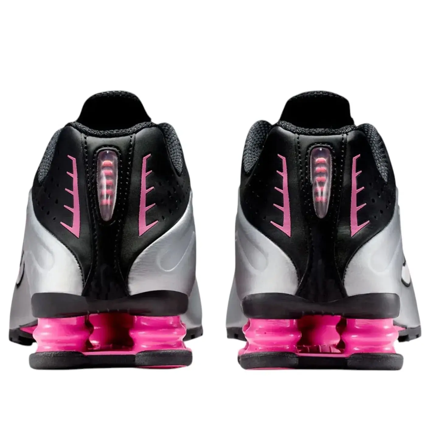 Nike Wmns Shox R4 'Black Metallic Silver Pinksicle' Women's Round