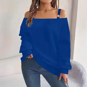 Women's Long Sleeve Tunic Tops Casual Cold Shoulder Blouse Shirts in Rayon Polyester Spandex Blend for Everyday Wear Minimalist Basic