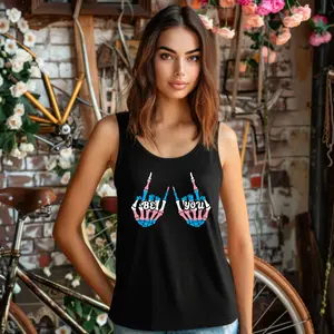 Be You Transgender Rock Hands Racerback Tank Top, LGBTQ+ Tank Top, Transgender Flag Top, Pride Shirt, Pride Parade Essentials