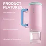 HydroStash 2-in-1 Tumbler 33oz(23 water+10 storage) Leak-Proof Insulated Bottle with Hidden Storage Carry Tote & Foldable Handle Portable