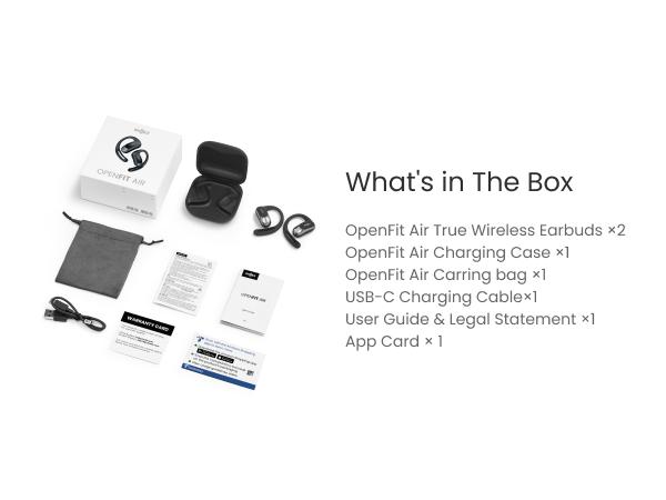 Shokz OpenFit Air - Open-Ear Headphones, True Wireless Earbuds, Water Resistant, Comfortable, Secure Earhooks for Daily Use