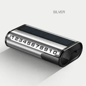 Solar Powered Car Number Plate, Car Parking Number Plate, Rotating Dial Hidden Display Car Number Plate, Universal Car Accessories