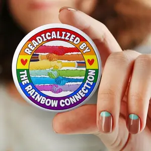 Radicalized By The Rainbow Connection Pin Button, By The Street Muppet Resistance LGBT Support Human Rights Pin Buttons - Fashion Accessories Pins, Gifts for Him & Her