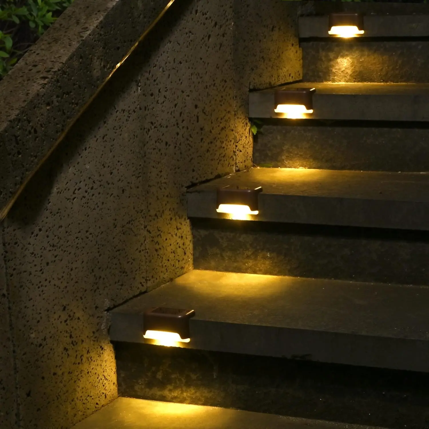 8-Pack Solar Deck Lights – Waterproof Outdoor LED Step Lights, Warm White, Auto On/Off, Easy Install for Patio, Stairs, Fence, Garden Landscape Lighting