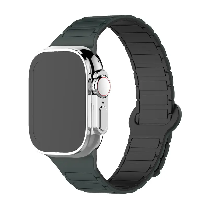 Dark green with black.