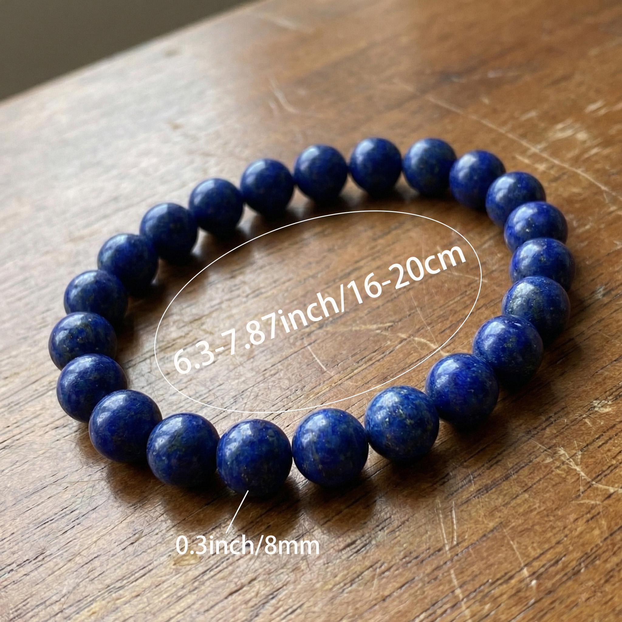 Blue Lapis Lazuli Stone Beaded 8mm Friendship Bracelets Gemstone Stretch Healing Bracelet for Men Women, Boho Style Perfect Gift for Daily Wear & Valentine's Day Blue Lapis Lazuli Stone Beaded 8mm Friendship Bracelets Gemstone Stretch Healing Bracelet for Men Women, Boho Style Perfect Gift for Daily Wear & Valentine's Day
