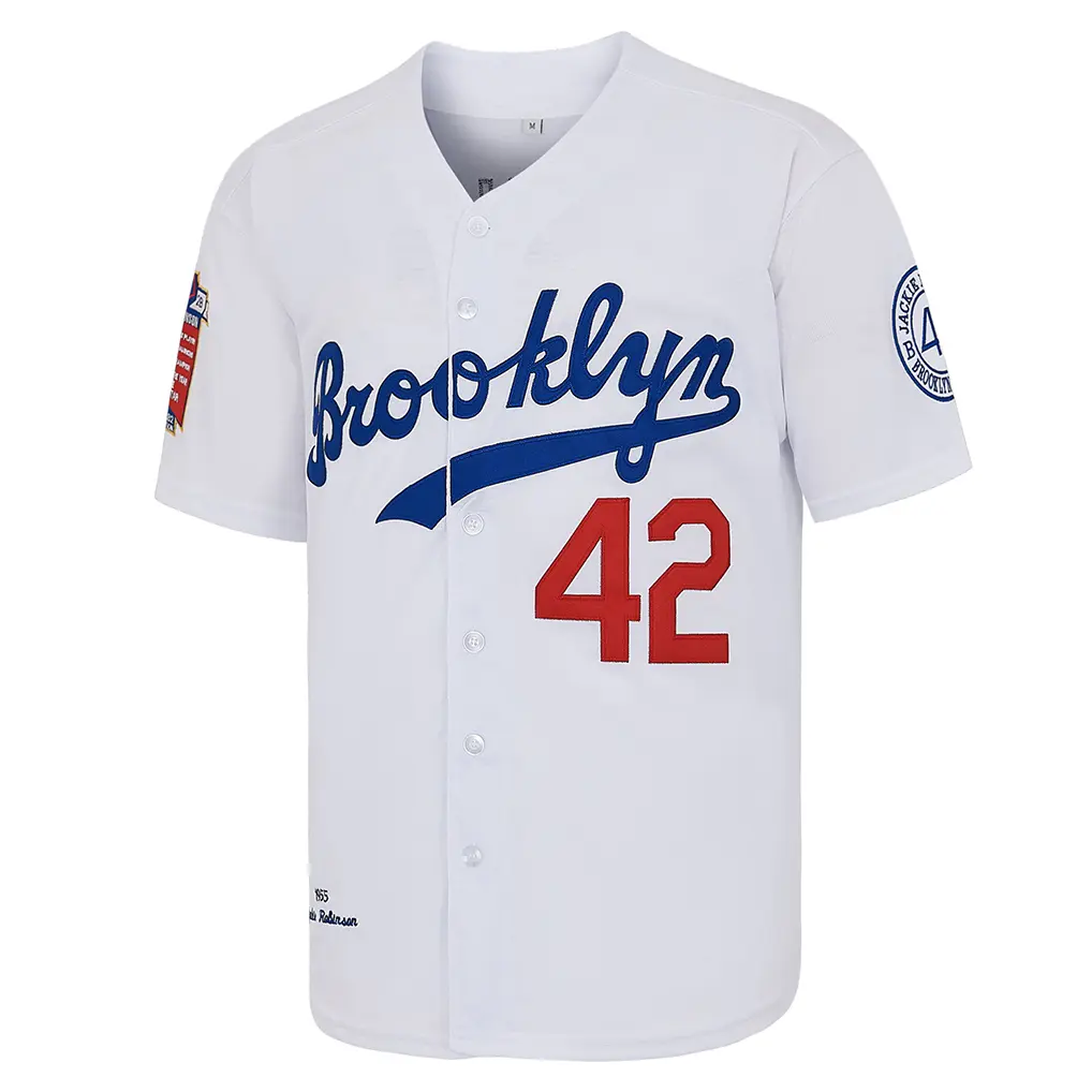 Men's Legend #42 Jackie Robinson baseball jersey, letter