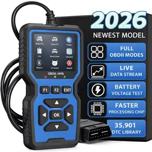 Car OBD2 Scanner Diagnostic Tool Code Reader, Car Voltage Tester Engine Fault Code Scanner, Charging Tester Diagnostic Tool For OBDII Protocol Cars V519-blue Automotive Vehicle
